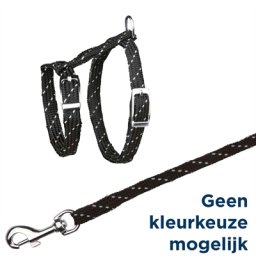 TRIXIE KITTENTUIG MET RIEM REFLECTEREND ASSORTI 27-45X1 CM 130 CM 4 ST