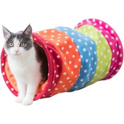 TRIXIE SPEELTUNNEL FLEECE MEERKLEURIG 50X25X25 CM 2 ST