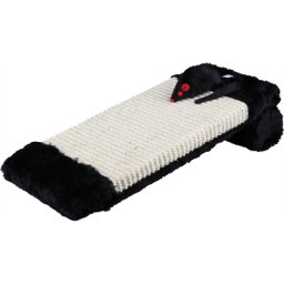 TRIXIE KRABPLANK OP ROL SISALTAPIJT / PLUCHE NATUREL / ZWART 35X15 CM 2 ST