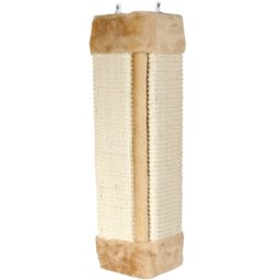 TRIXIE KRABPLANK HOEK SISALTAPIJT / PLUCHE MET CATNIP NATUREL / BEIGE 23X49 CM