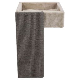 TRIXIE MAND VOOR KASTEN MET KRABPLANK LICHTGRIJS 37X33X48 CM
