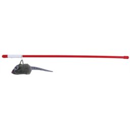 TRIXIE SPEELHENGEL SQUEAKY MUIS KUNSTSTOF / PLUCHE 47 CM 4 ST