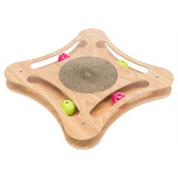 TRIXIE KRABKARTON MET SPEELGOED HOUT 35X35X4 CM