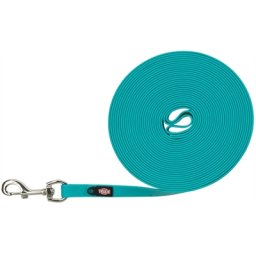 TRIXIE HONDENRIEM EASY LIFE SLEEPLIJN OCEAAN BLAUW / TURQUOISE 10 MTRX1,7 CM