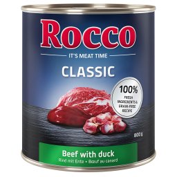 6x800g Rund met Eend Rocco Classic Hondenvoer