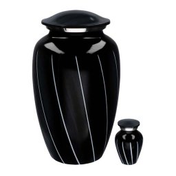 Elegance Urnen Voordeelset Black White Stripes (3.6 liter)