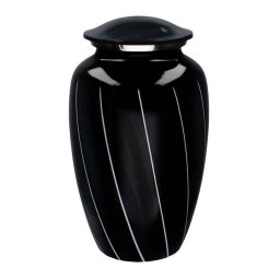 Grote Elegance Urn Black White Stripes (3.5 liter)