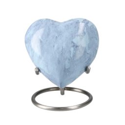 Elegance Hart Urn Blue Marble, inclusief Standaard (0.1 liter)