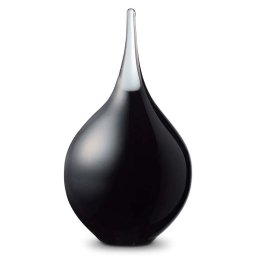 Kristalglazen 3D Traan Urn Zwart Opaque (0.28 liter)