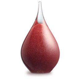 Kristalglazen 3D Traan Urn Rood Opaque (0.28 liter)