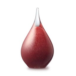 Kristalglazen 3D Mini Traan Urn Rood Opaque (0.05 liter)