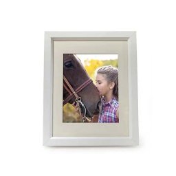 Tribute Dieren Urn met Houten Fotolijst Hoogglans Wit (1.5 liter)
