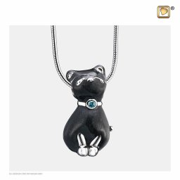 Ashanger Kat Zwart inclusief Collier