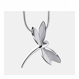 Ashanger Libelle Bicolour Zilver inclusief Collier