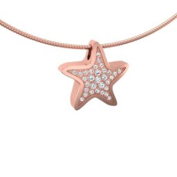 Ashanger Zeester Rozegoud, met 31 Diamantjes