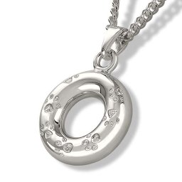 Ronde Ashanger met Pootafdrukjes Zilver