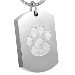 RVS Ashanger Plaatje Pootafdruk, inclusief Collier
