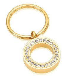 As-sleutelhanger Dieren Cirkel-Zirkonia Goud
