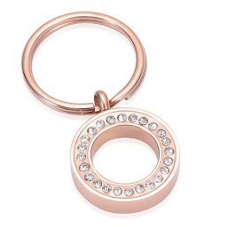 As-sleutelhanger Dieren Cirkel-Zirkonia Rozegoud
