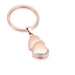 As-sleutelhanger Dieren Hartjes-Zirkonia Rozegoud