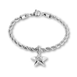 RVS Aurora Armband met Ashanger Ster met Zirkonia