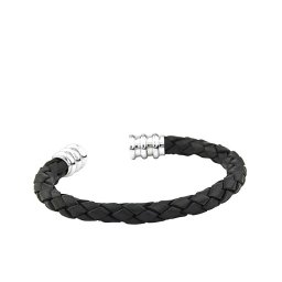Lamsleder Armbandje met Zilveren Asruimtes