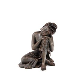 XS Dierenurntje Slapende Indische Buddha Brons Rechts (0.05 liter)