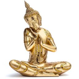 Traditioneel Gouden Thaise Buddha Dierenurn Lotuszit (1.3 liter)