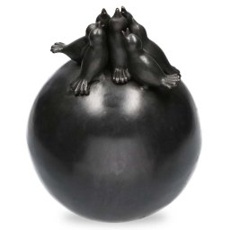 Grote Bronzen Bol Dierenurn met 7 Vogels (3 liter)