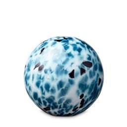 Kleine Kristallen Bal Dierenurn Turquoise Blackwhite (0.5 liter)