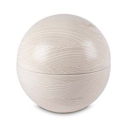 Grote Eiken Bol Dierenurn Wit Geolied, Gouden Patinee (3 liter)