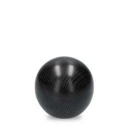 Kleine Eiken Bol Dierenurn Zwart Geolied, Zilver Patine (0.4 liter)
