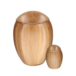 Eikenhouten Dierenurnset Naturel Geolied (3.6 liter totaal)