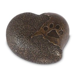 Hart Asbeeld met Pootafdruk Hond (0.85 liter)