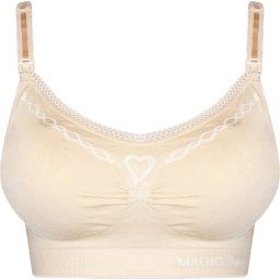 MAGIC Bodyfashion - Maat S - Fancy Mama Nursing Bra Latte/White Vrouwen
