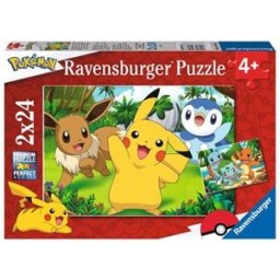 Pikachu en zijn Vrienden Puzzel (2 x 24 stukjes)