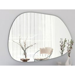 Asymmetrische spiegel AMOREUX zwart/spiegelglas
