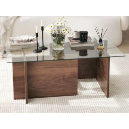 Rechthoekige salontafel CAPELLA 105 cm walnoot