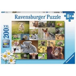 Schattige Babydieren Puzzel (200 XXL stukjes)