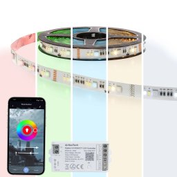 16 meter complete set RGBWW led strip met Zigbee controller