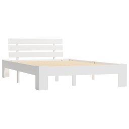 vidaXL Bedframe massief grenenhout wit 120x200 cm