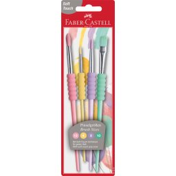 Faber Castell FC-481620 Penselenset Soft Touch 4 Stuks Pastel Kleuren