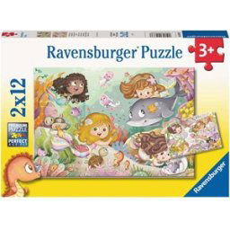 Kleine Feeën en Zeemeerminnen Puzzel (2 x 12 stukjes)