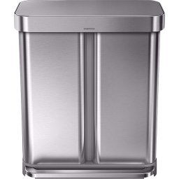 Simplehuman Rectangular Liner Pocket 24 + 34 Liter Rvs