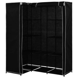 vidaXL Hoekkledingkast 130x87x169 cm zwart