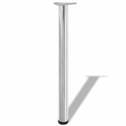 vidaXL Tafelpoten in hoogte verstelbaar chroom 710 mm 4 st