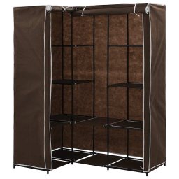 vidaXL Hoekkledingkast 130x87x169 cm bruin