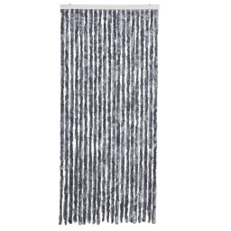 vidaXL Vliegengordijn 90x220 cm chenille zilverkleurig