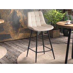 Barkruk JUGLA 95 cm fluweel beige