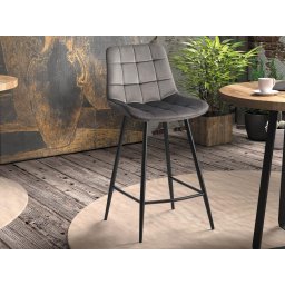 Barkruk JUGLA 95 cm fluweel taupe